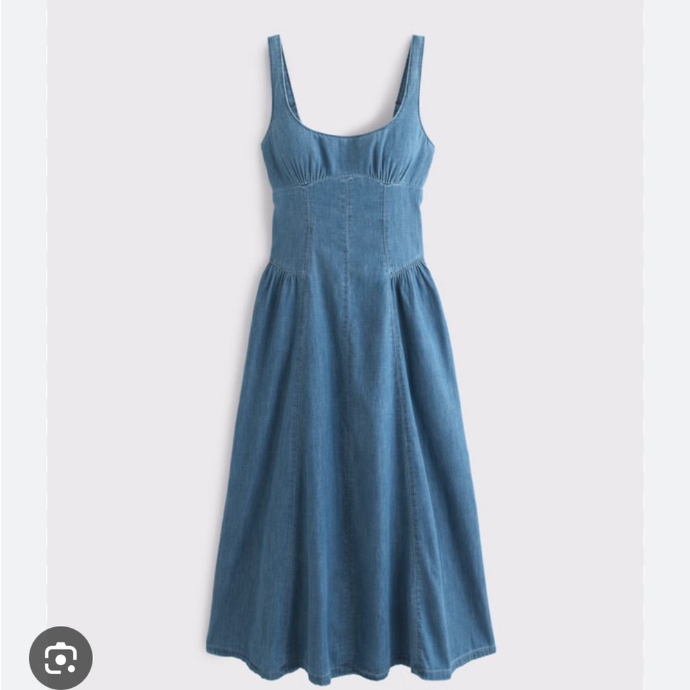 New Abercrombie Dylan bra free dress denim midi